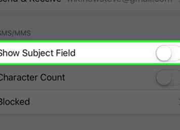 Sådan skjuler du emnefeltet for tekster på en iPhone 4 trin