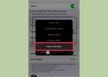 Cómo ocultar el controlador de zoom en un iPhone 7 pasos