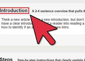 Comment identifier si un article nécessite une nouvelle introduction sur 