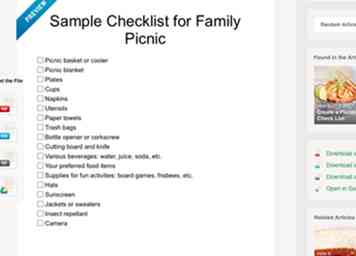 3 façons de créer une liste de vérification de pique-nique