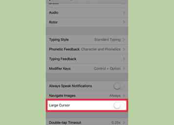 Comment désactiver un grand curseur pour VoiceOver sur un iPhone 5 étapes