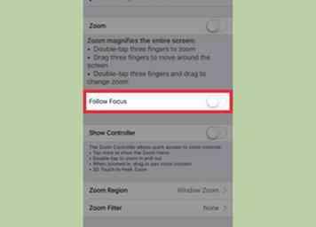 Sådan deaktiveres Følg Fokus for zoom på en iPhone 5 trin