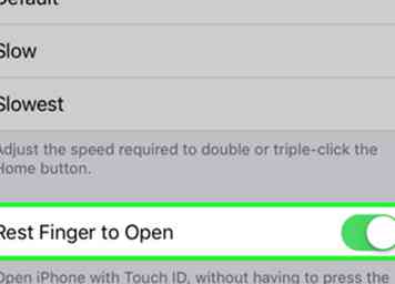 Sådan deaktiverer du resten finger til at åbne på en iPhone 5 trin