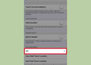 Sådan deaktiveres Tap Assistance på en iPhone 6 trin
