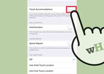 Sådan deaktiveres Touch Accommodations på en iPhone 5 trin