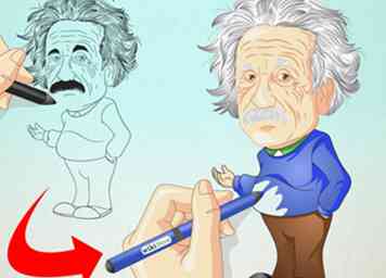 Hoe teken je Albert Einstein 8 stappen (met afbeeldingen)