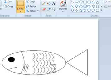 Comment faire un poisson de dessin animé sur Microsoft Paint 6 étapes