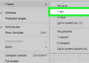 Comment créer un en-tête sur Google Sheets sur PC ou Mac 8 étapes