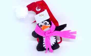 Cómo hacer un pequeño adorno de Navidad de pingüino 11 pasos