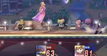 Hoe speel je As Peach in Super Smash Bros. Brawl 1 stap