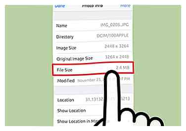 4 maneras de encontrar el tamaño de archivo de una foto de iOS
