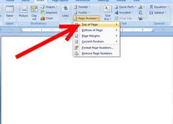 Sådan indsættes sidetal i Microsoft Word 2007 4 trin