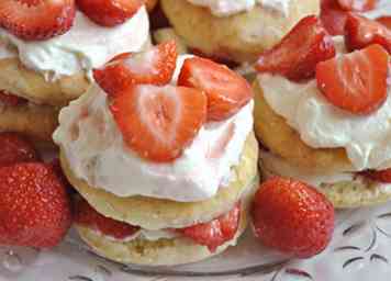 Hoe Vegan Strawberry Shortcakes maken 10 stappen (met afbeeldingen)