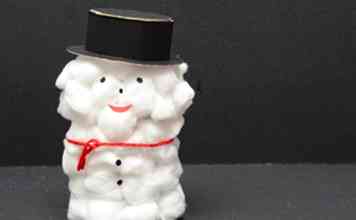 Comment faire un bonhomme de neige en coton boule de Noël 12 étapes