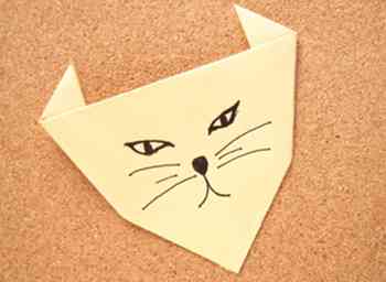 Comment faire une tête de chat en origami 4 étapes (avec photos)