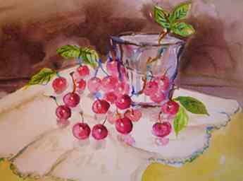 Comment peindre des cerises succulentes en aquarelle (avec des photos)