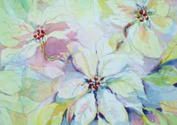 Comment peindre des poinsettias blancs en aquarelle 9 étapes