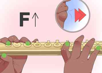 Comment jouer l'échelle F sur la flûte (avec des photos)