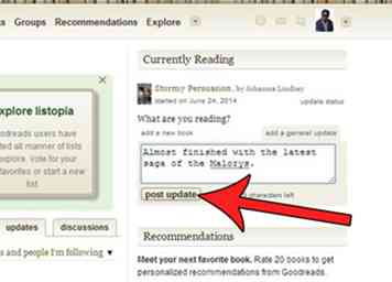 Comment publier une mise à jour du message d'état général sur Goodreads 7 étapes