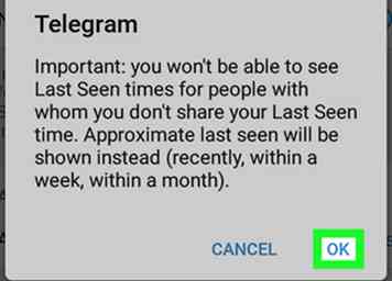 Sådan skjuler du sidst set på telegram på Android 8 trin