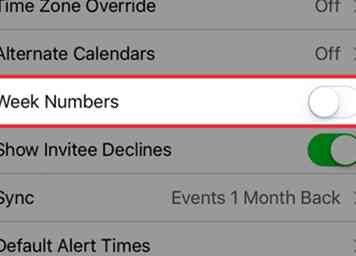 Sådan skjuler du ugentlige numre på iPhone Kalender 3 trin