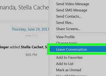 Cómo dejar un chat grupal en Skype para PC o Mac 5 pasos