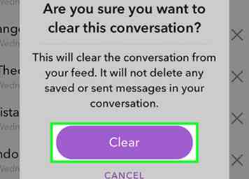Sådan slettes en samtale på Snapchat 6 trin (med billeder)
