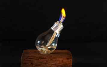 Cómo hacer una lámpara de aceite de bombilla (con fotos)