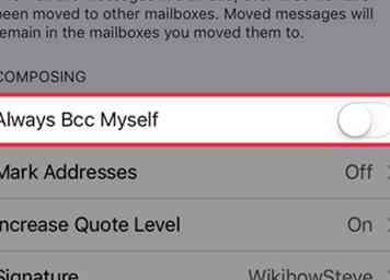 Hoe niet langer Bcc jezelf voor e-mails samengesteld op een iPhone