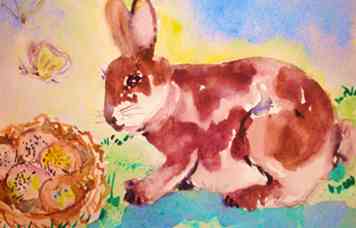 Hvordan male en kanin i akvarel 9 trin (med billeder)