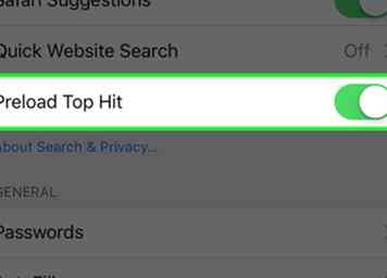 Sådan preload Top Hit i Safari på en iPhone 3 trin