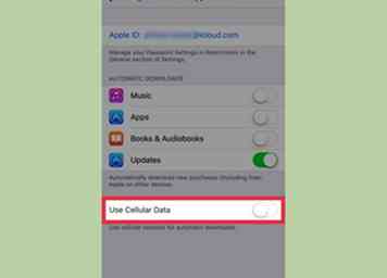 Voorkomen dat een iPhone mobiele gegevens gebruikt voor automatische iTunes- en App Store-downloads