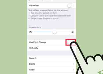 Comment empêcher le VoiceOver sur un iPhone de changer sa hauteur