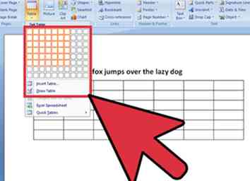 Cómo insertar una tabla en un documento de Microsoft Word 3 pasos
