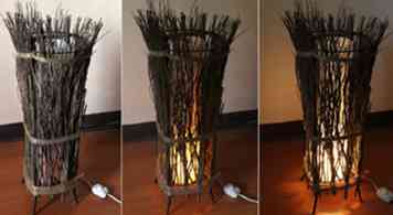Cómo hacer una lámpara de pie Twig (con fotos)