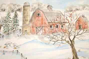 Hvordan male en snedækket lilla i akvarel (med billeder)