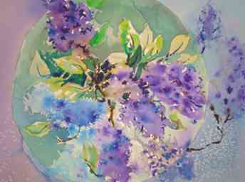 Hvordan male Cluster Blossoms i Akvarel (med billeder)